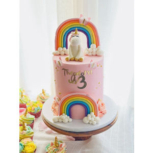 Kids cake unicorn and rainbow melbourne