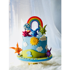 Colorful kids birthday cake sunny bunnies theme made in Melbourne