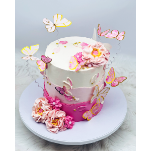 Kids cake butterfly and flowers cake Melbourne